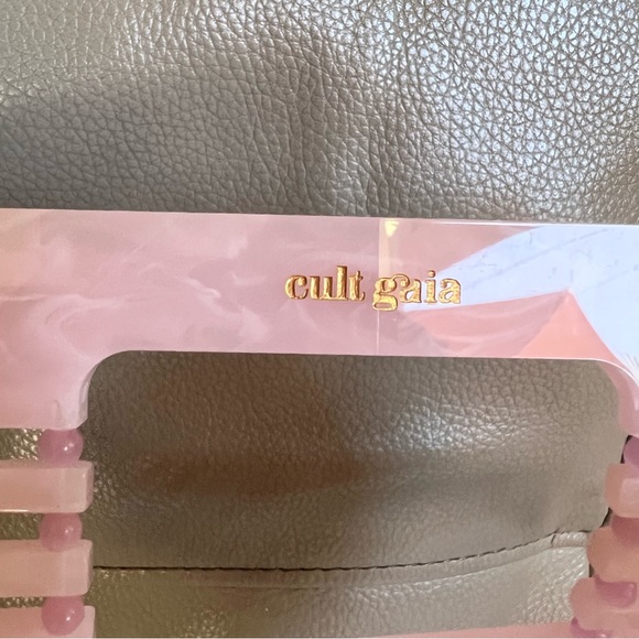 Cult Gaia Acrylic Ark Clutch Mini Top Handle Bag Pink Cocktail Party Wedding